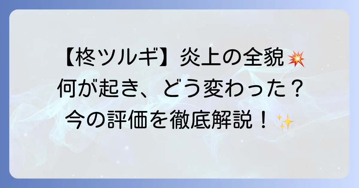 柊ツルギの炎上騒動の全貌を徹底解説!過去の経緯から現在の評価まで