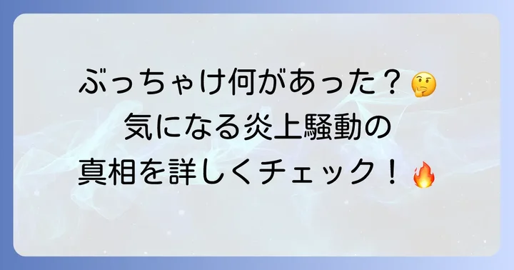 柊ツルギの主な炎上騒動とその詳細