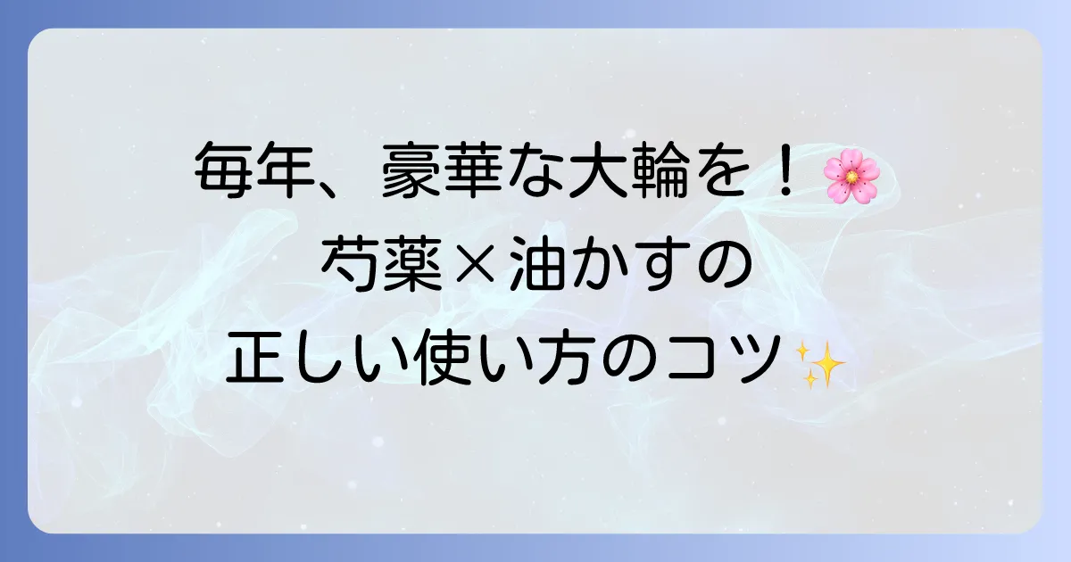 芍薬の肥料には油かすがおすすめ!正しい使い方で美しい花を咲かせよう