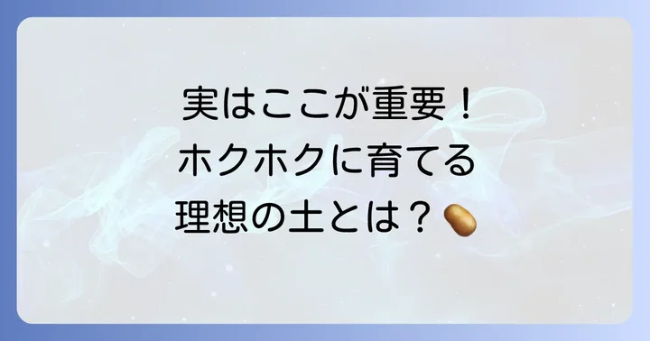 じゃがいも栽培に最適な土壌の条件とは?