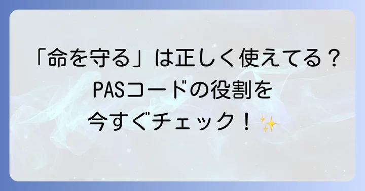 PASコードとは？登山・クライミングでの役割を理解する