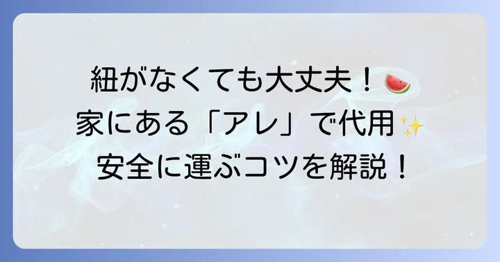 紐がない場合の代用品と工夫