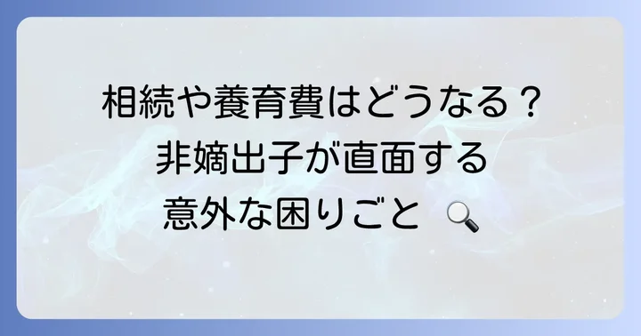 非嫡出子が直面する具体的な困りごと