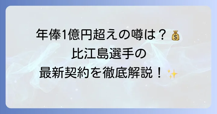 比江島慎選手の最新年俸と契約期間