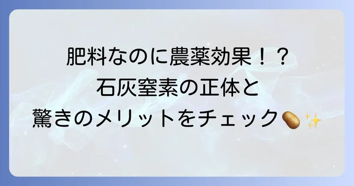 ジャガイモ栽培の強い味方!石灰窒素の基本を知ろう