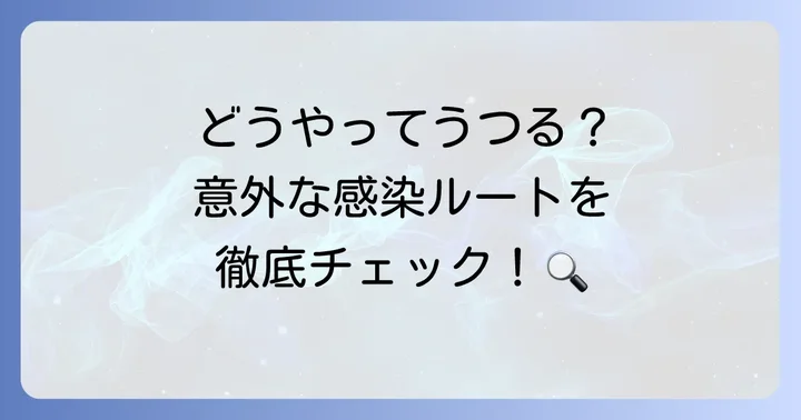ヒゼンダニの感染経路と広がり方