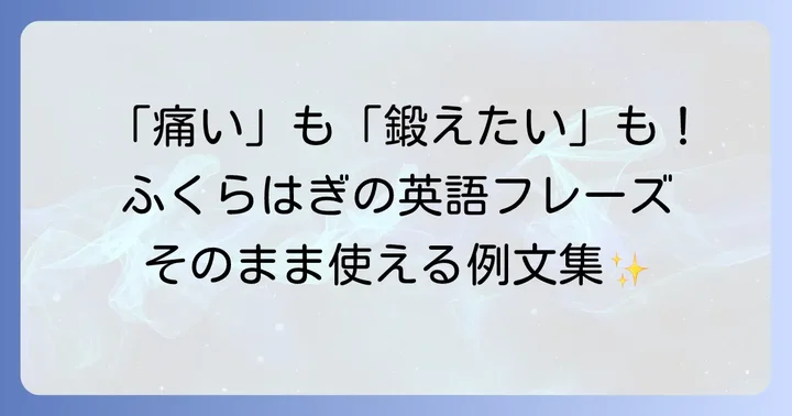 英語でのコミュニケーションに役立つ!腓腹筋関連の例文集