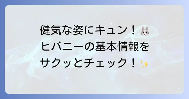 ヒバニーの基本情報とアニメでの登場