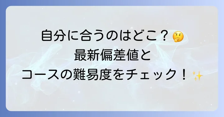 飛龍高校の偏差値と各コースの難易度