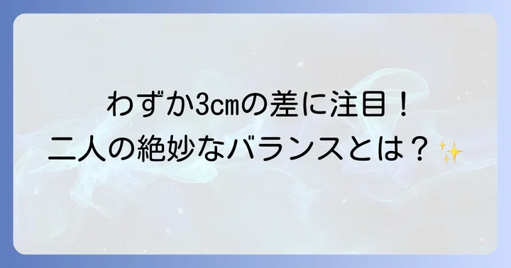 相方・森田哲矢さんとの身長比較